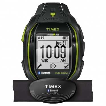 Timex Ironman Sportuhr Run x50+ w/HRM Antraciet/Grün TW5K88000